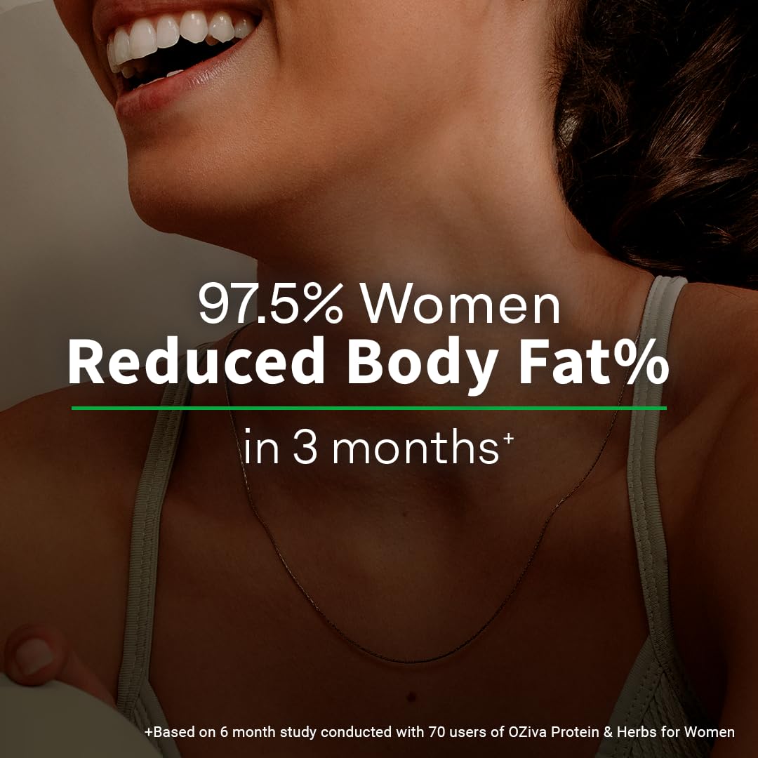 OZiva Protein & Herbs for Women (Vanilla Almond) I Manage Weight, Energy & Metabolism | Clean Protein, Shatavari, Green Tea I No Added Sugar, 1lbs (453gm) - Image 5